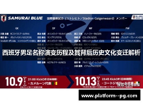 西班牙男足名称演变历程及其背后历史文化变迁解析